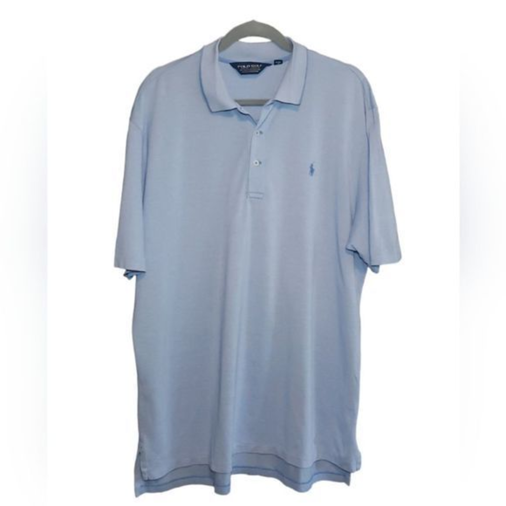 Polo Ralph Lauren Golf‎ Men's Cotton Blue Shirt Size XLarge
